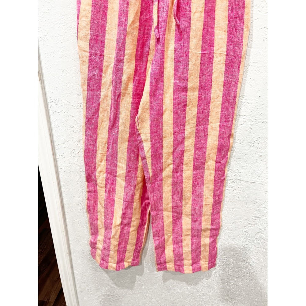 Electric & Rose 100% Linen Striped Pisces Pants Size XS Effortless Dopamine - Picture 4 of 7